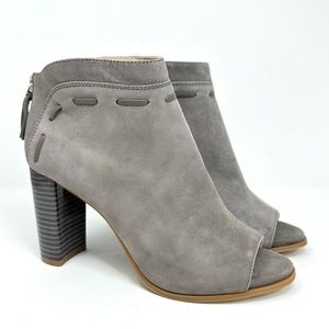 Nine West Perceeo Women's Gray Leather Ankle Boots